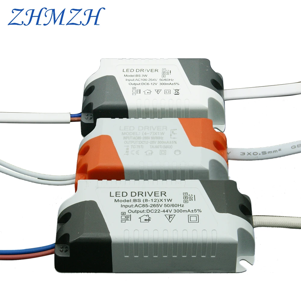 LED Three Color Constant Current Driver 1-60W Power Supply Output 300mA External Two-color Lighting Transformer For LED Ceiling