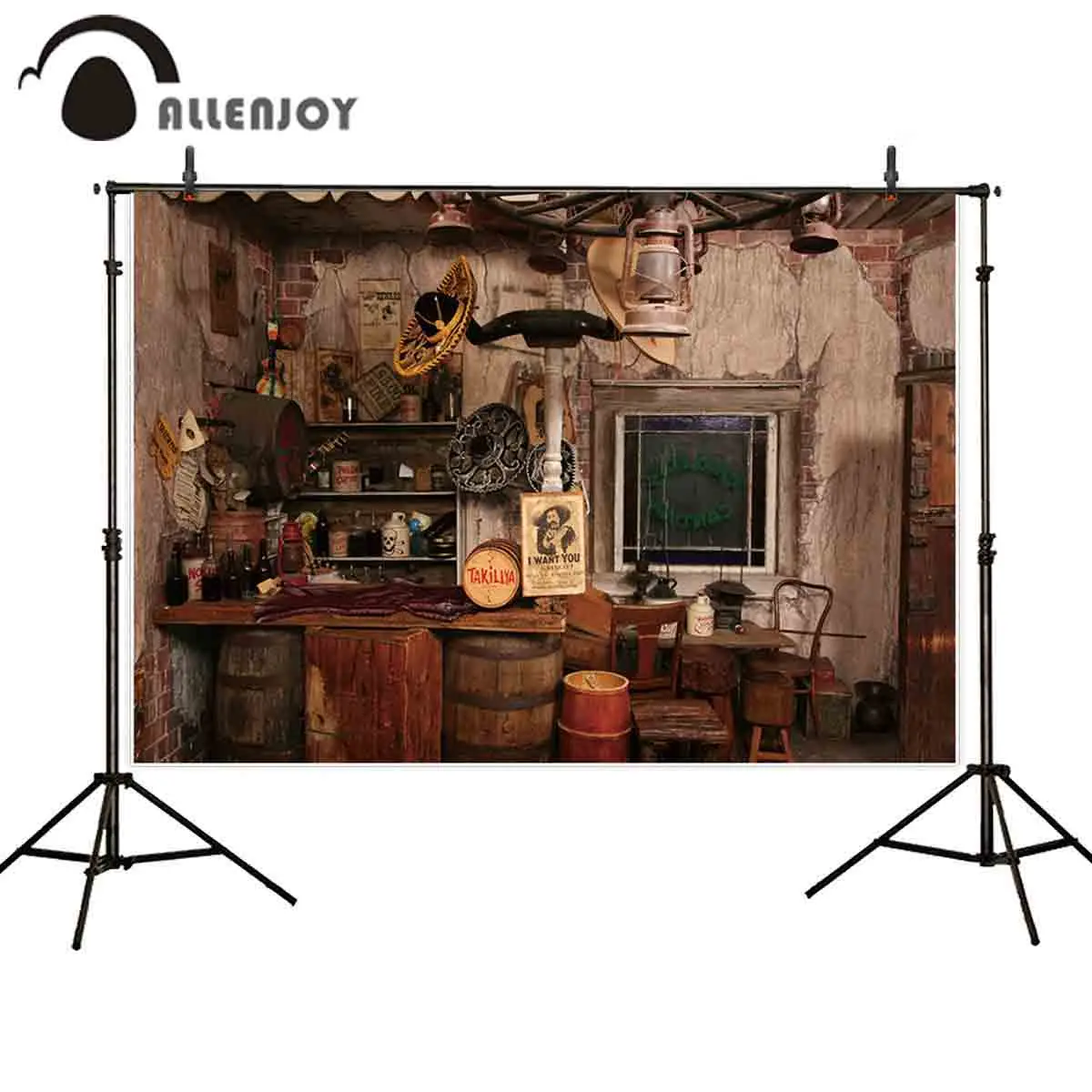 Allenjoy-Fondo para estudio fotográfico, sesión de fotos de utilería para pancarta, Granero, salvaje, rural, vintage