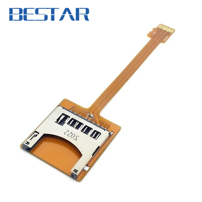 

Micro SD TF Memory Card Kit Male to SD Female Extension Soft Flat FPC Cable Extender 10cm