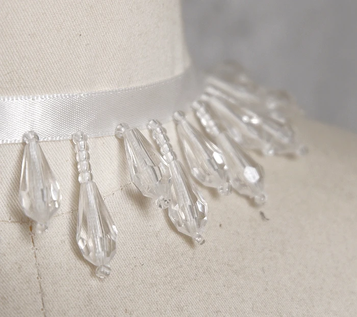 2 mt/los Perlen Anhänger Spitze Trim Quaste Breite 4 CM Handgemachte DIY Hause Dekoration Bühne Kleidung Hochzeit Kleid Vorhang Zubehör – Detail 15