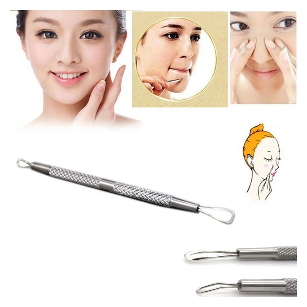 1 PC High Quality Popular Acne Blemish Pimple Extractor Tool Silver Double Ended Blackhead Comedone Remover Face Clean Tools