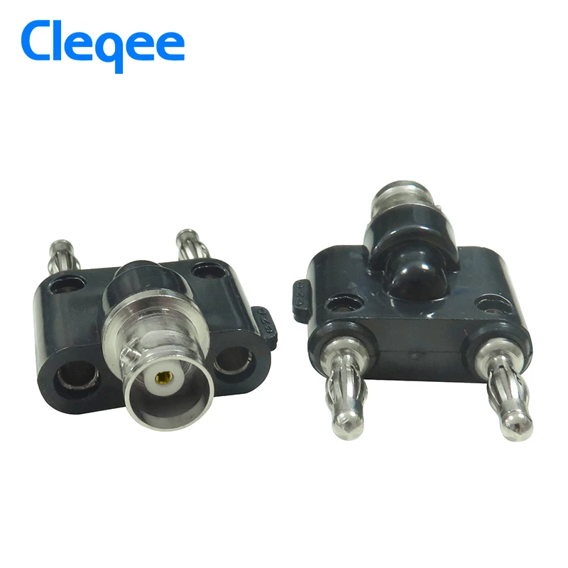 

Cleqee P7006 1PCS Adapter BNC Female Jack to Two Dual 4mm Banana Binding Male Connector