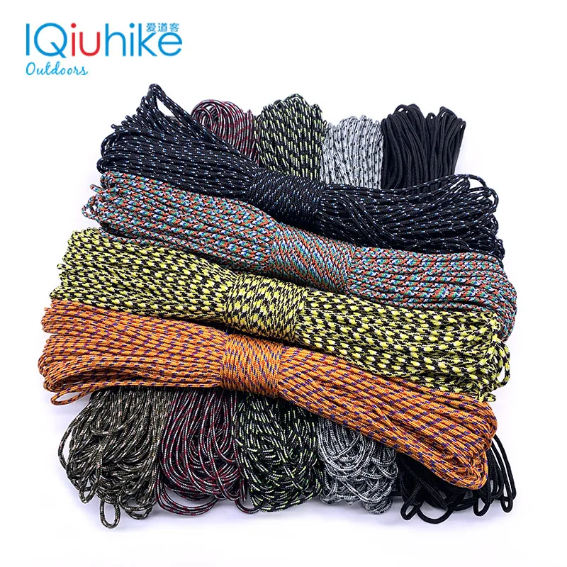 IQiuhike 100 Colors Paracord 2mm 25FT 50FT Rope 1 Strand Paracorde Outdoor Survival Equipment Clothesline DIY Bracelet Wholesale