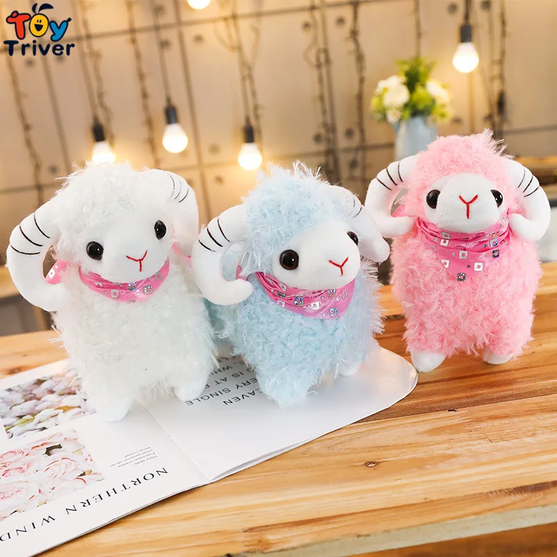 Kawaii Sheep Goat Lamb Alpaca Plush Toys Triver Stuffed Animals Doll Toys Baby Kids Children Girl Birthday Gift Home Decor Craft