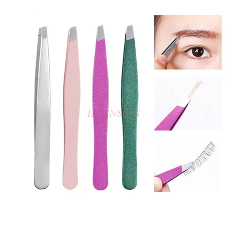 Eyebrow Tools	eyebrow Clip Stainless Steel Plucking Forceps Eyebrow Clip Eyelash Eye Clip Flat Eyebrow Clip Beauty Tool Sale