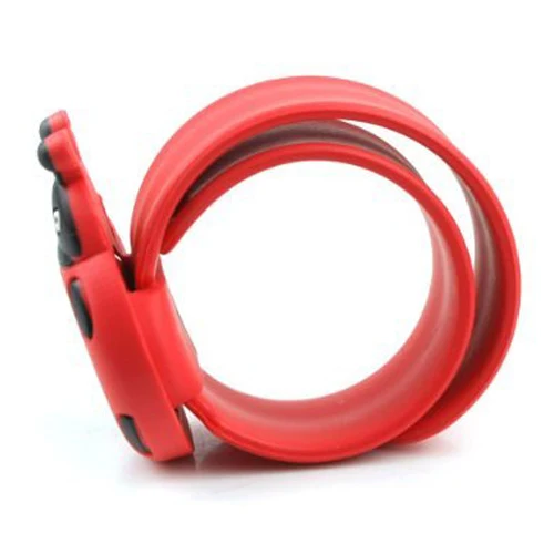 YCYS-Child Boy Girl Ladybug Adorable Cartoon Silicone Watch - Color: Red