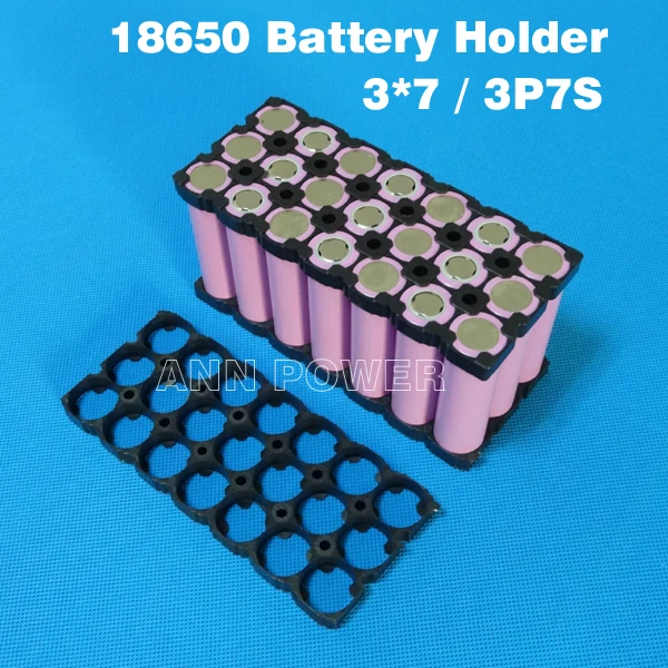 Free shipping 18650 battery holder 3*7 21 hole battery bracket 3P7S 24V lithium battery holder 18650 cell box