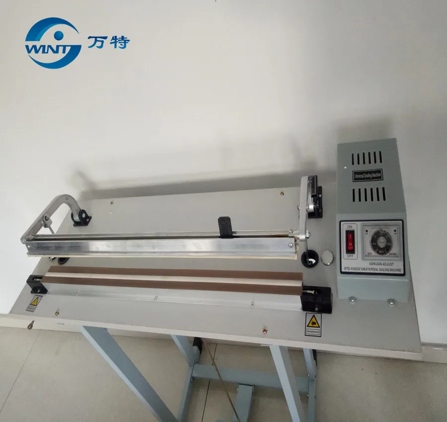 800MM Impulse Sealer With Cutter Foot Sealing Machine Pedal Impulse Electrical Sealing Machine Aluminum Bags Sealer Tools