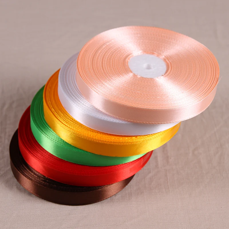 Free Shipping Wholesale Retailed 15Mm Wide 25 Yards/Lot Satin Ribbon For Wedding Gift Packing With Ribbons Baking Tapes