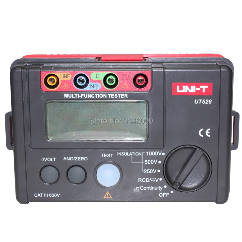 UNI-T UT526 Multifunction Electrical Tester, Insulation Resistance Tester RCD Test Voltage Measurement Low Resistance Test