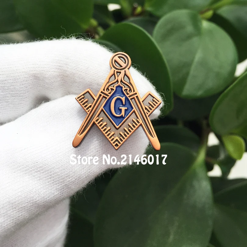 Masons Brooch Souvenir Gift Metal Craft Custom Pins Freemasonry Square & Compasses G Masonic Freemason Lapel Pin Badge