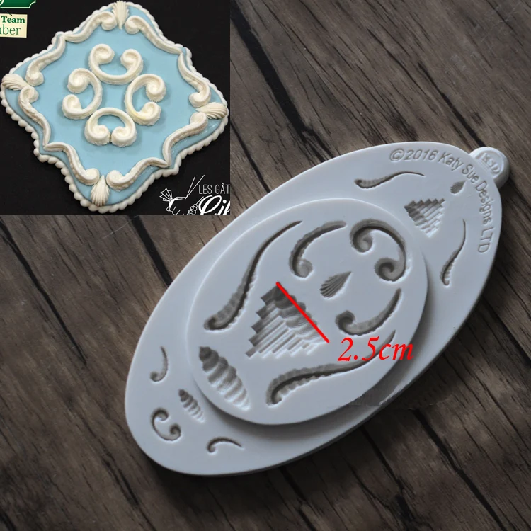 

Luyou DIY European style relief lace mold cake border fondant cake molds soap chocolate mould for the kitchen baking FM1244