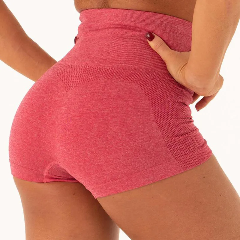 High waist seamless gym shorts fitness yoga short scrunch butt yoga shorts spandex pink short workout legging