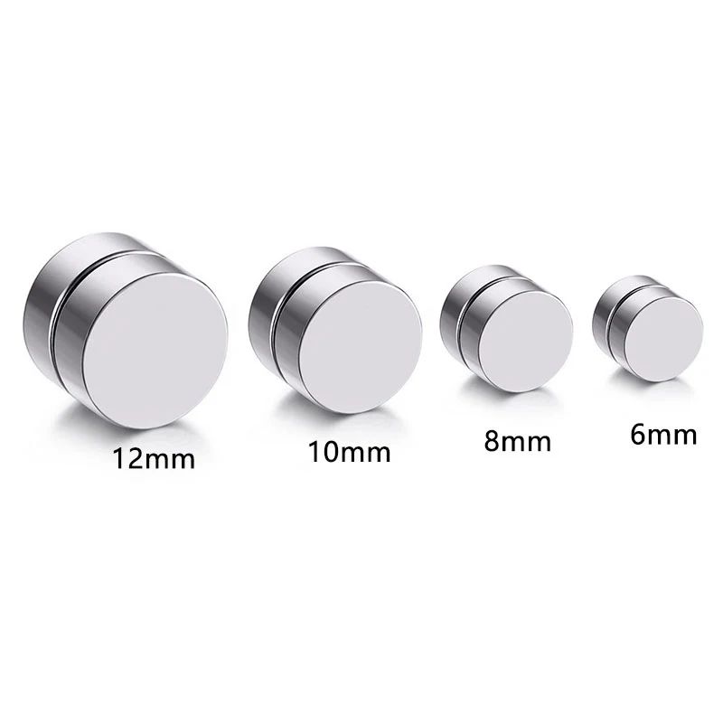 1 Piece Mens Women Strong Magnet Magnetic therapy Health Ear Stud Non Piercing Earrings Fake Earrings Gift Punk Jewelry image 5