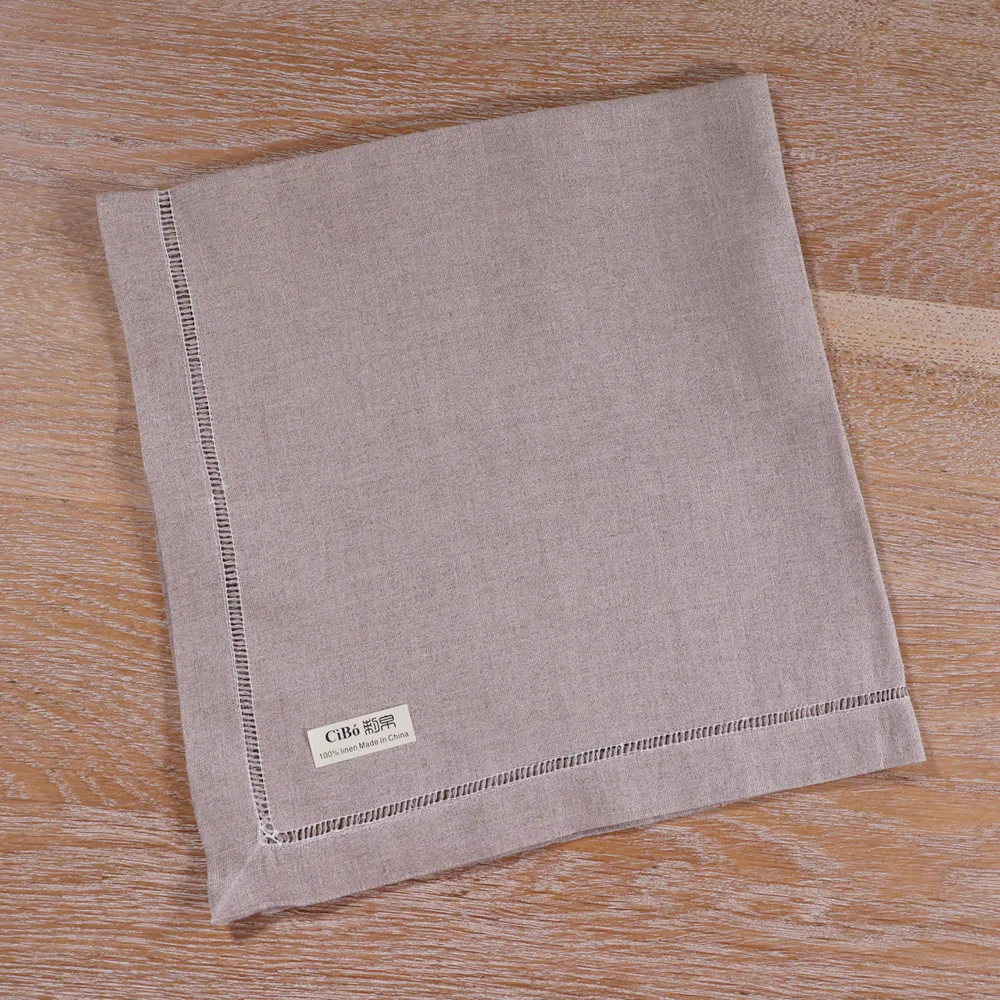 

N029 : 4 pieces Linen Hand drawn thread Napkins Ladder Hemstitch Cloth Dinner Napkin