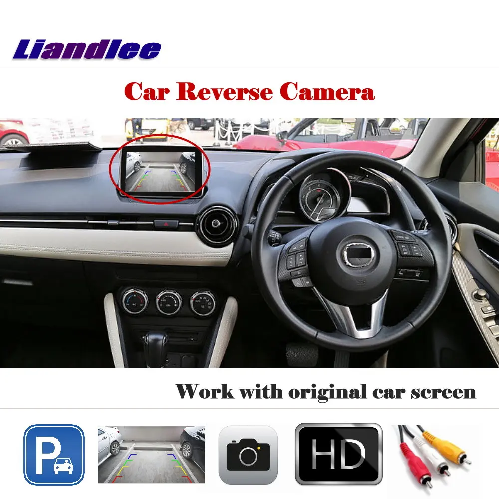 For Mazda 2 Demio DJ Mazda2 2014-2017 Auto Reverse Rear Camera HD CCD Back Parking CAM Work With Car Factory Screen