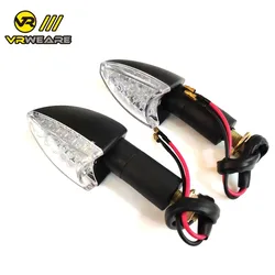 2Pcs Motorcycle Signal Light Heart shape Tail Indicator Flasher Turn Brake Lamp  Lighting Amber Light LED Flicker Bendable