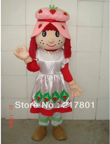 Costume da mascotte per adulti ragazza fragola vestito fantasia vestito da festa personaggio dei cartoni animati spedizione gratuita