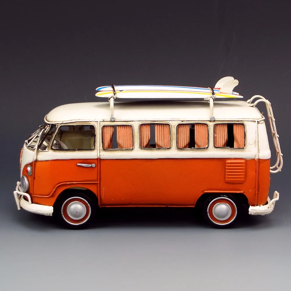 Q version antique classical cars model handmade retro buses for home/cafe/pub decoration or gifts old fashion