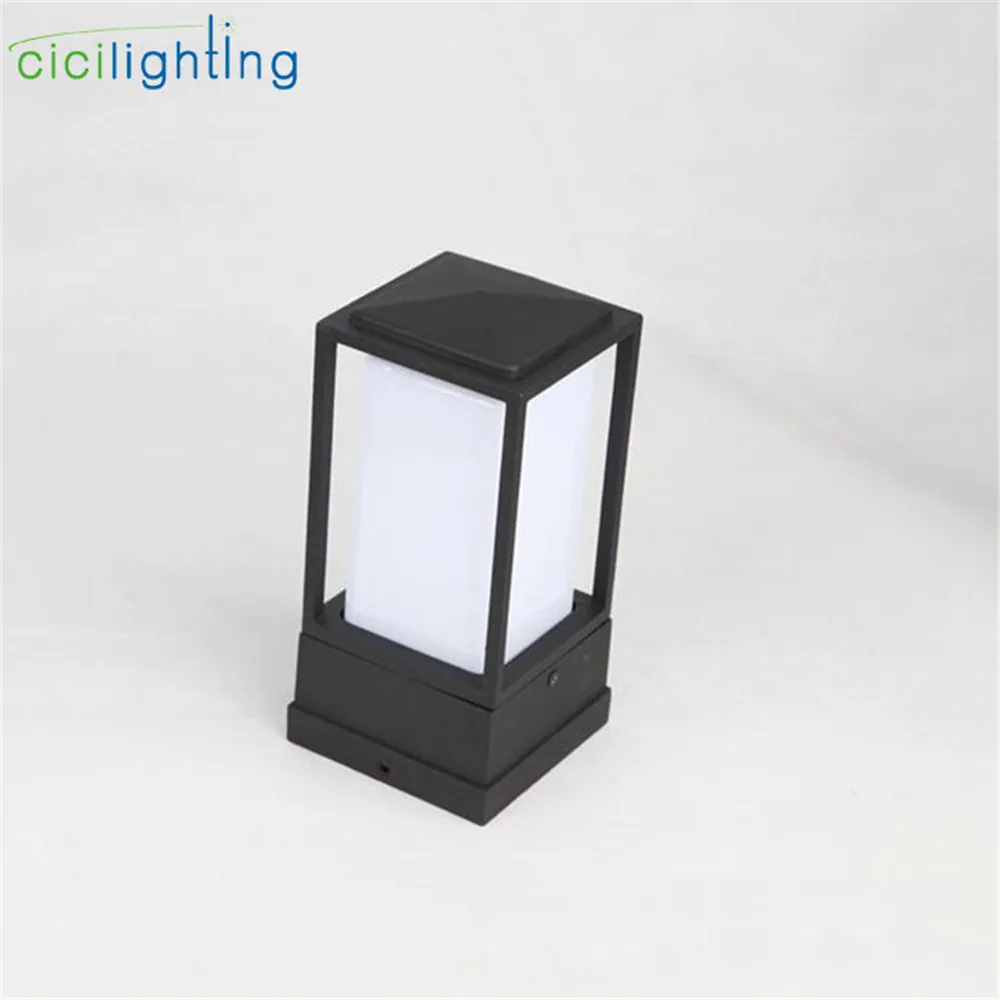 Imagem -04 - Nova Luz Minimalista para Gramado ao ar Livre Alumínio Preto Mais Branco pc Sombra Decoração Lâmpada de Parede Externa Poste de Porta Lâmpada de Pilar de Iluminação