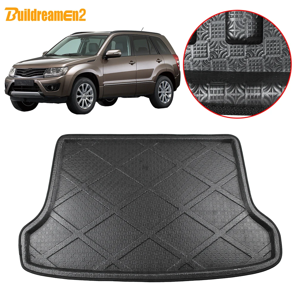 Buildreamen2 For Suzuki Grand Vitara / Escudo 5-Door 2006-2014 Car Rear Trunk Mat Tail Cargo Pad Tray Boot Liner Floor Carpet