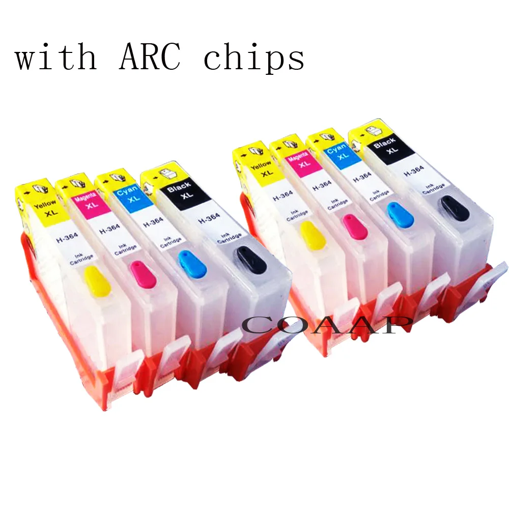 8 Cartridges For Compatible HP 364 XL Photosmart Wireless B109a B109d B109f B109n Plus B209a B209c B210a Printer