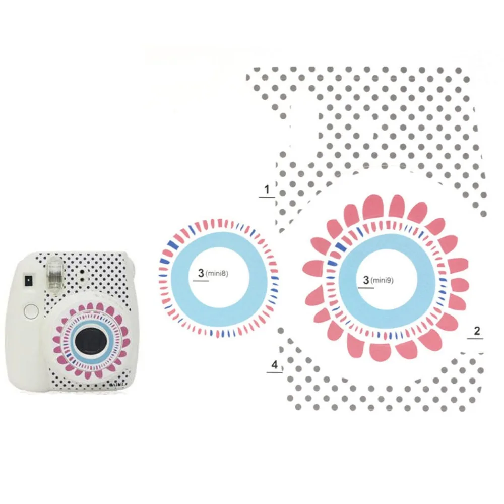 for Instax Mini 8/9 Sunflower Stickers Protection For Fujifilm Polaroid Camera