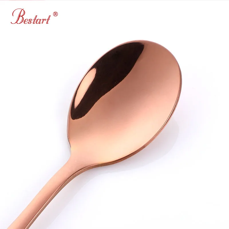 2PC Kids portable cutlery Rainbow tableware Set Stainless food safety lovely children spoon fork  gold  Toddler Utensils image 5