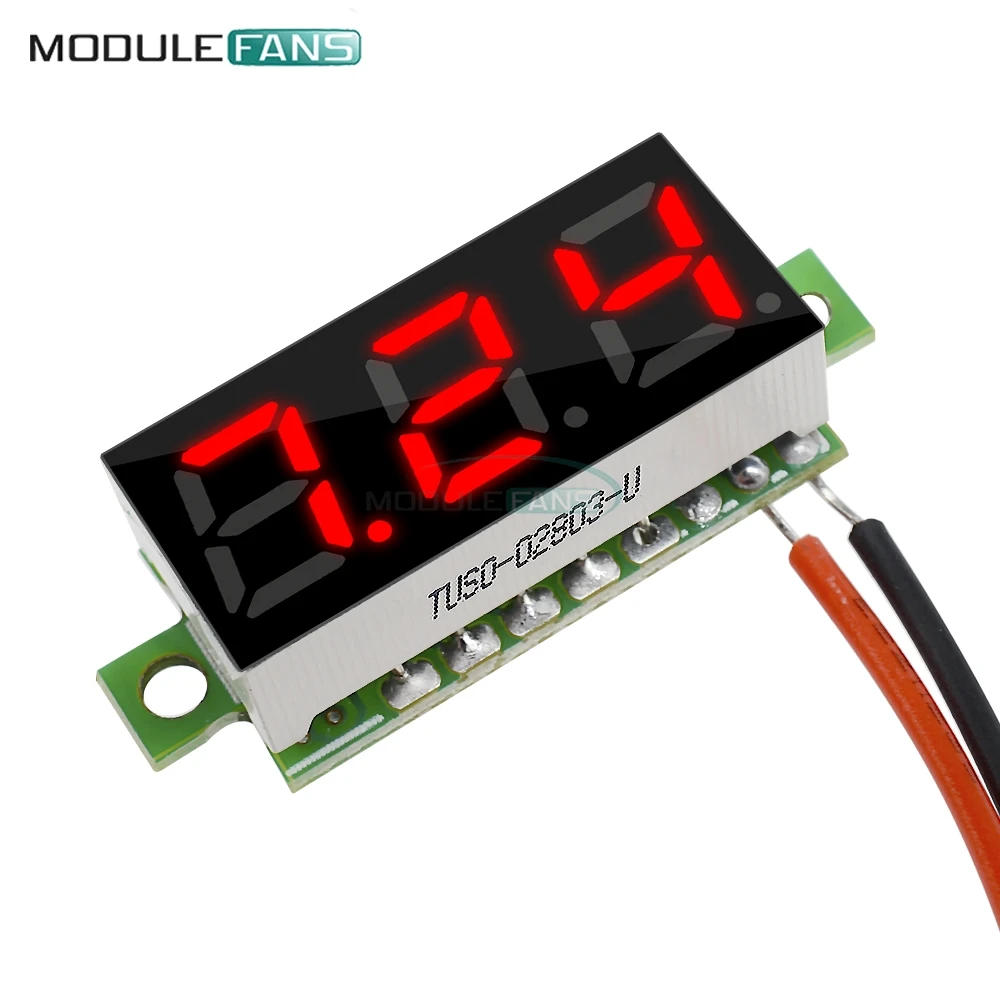 ROT 0,28" 0,28 Zoll Super Mini Digital LED Auto Voltmeter Spannung Volt Panel Meter Batterie Monitor Modul Board DC 3,5V-30V – Detail 3