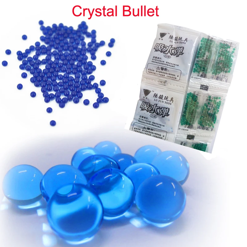 Water Gun Toys Bullets 50 Bags Crystal Bullets and 30 PCS EVA Bullets Soft Gun Water Growing Bullet Kids Beach Toys Airsoft