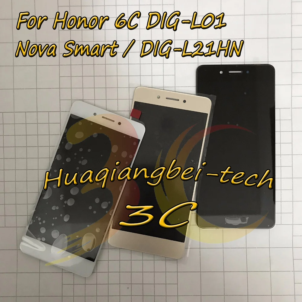

Новинка 5,0 ''для Huawei Honor 6C телефон/Nova Smart/DIG-L01 Полный ЖК-дисплей + цифровой преобразователь сенсорного экрана в сборе с рамкой