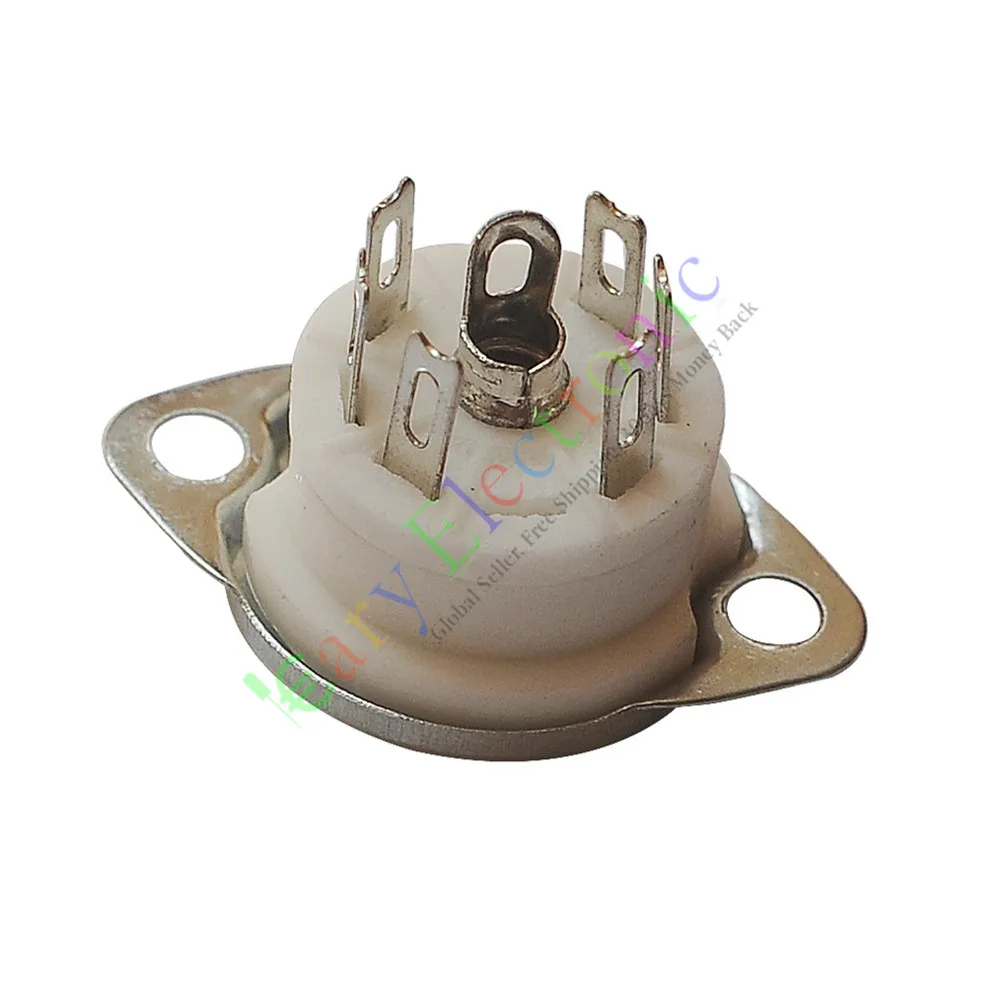 Wholesale and retail 20pc 6pin Ceramic vacuum tube sockets valve HIFI audio amplifier DIY radio parts free shipping