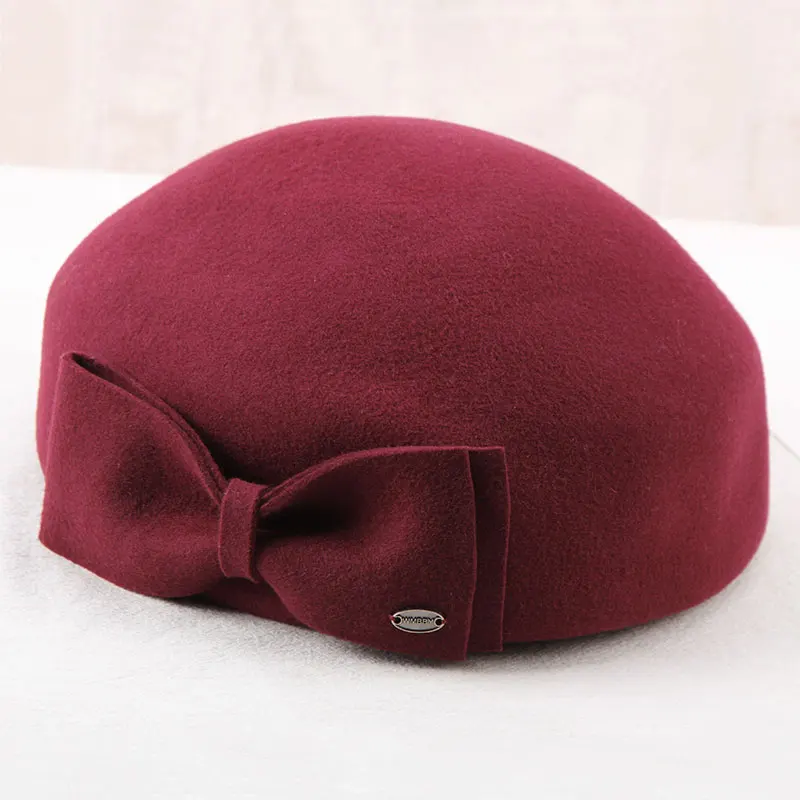 

Lady Fedoras Wool Hat Fall Winter Wool Fashion Berets Ladies Casual Hats England Joker Elegant Painter Cap Stewardess Hat B8968