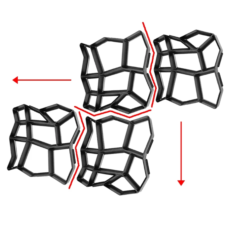 Kamień chodnikowe formy betonu chodnik chodnik 9 siatki DIY podjazd ogród