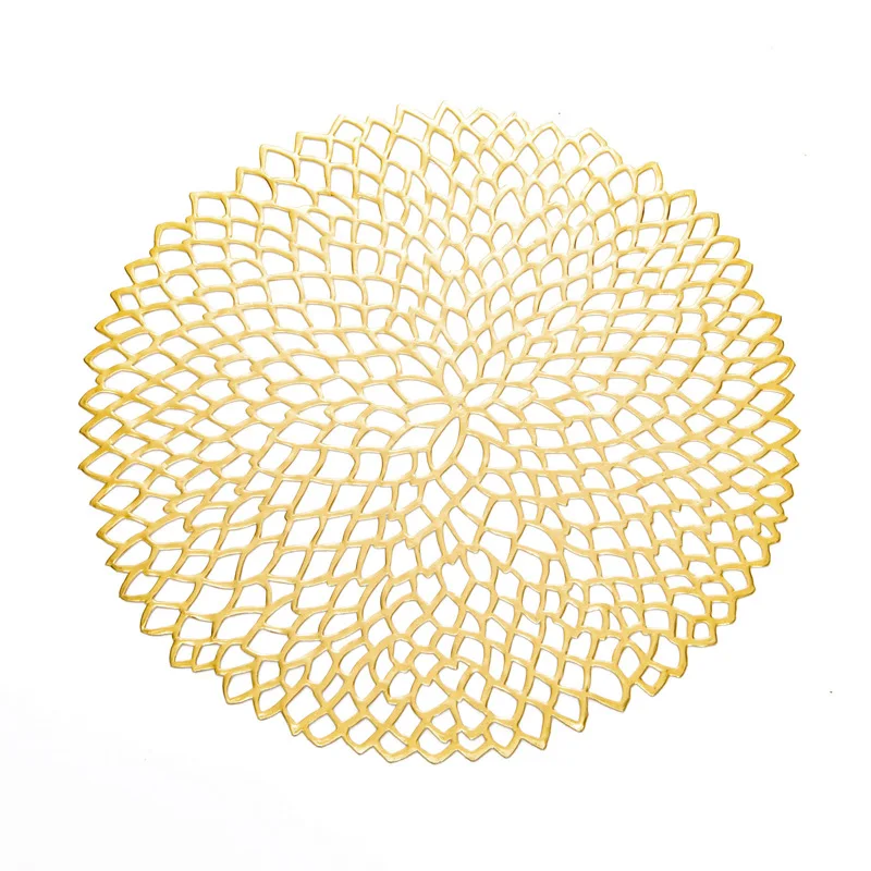 New Placemat for Dining Table Mat Soft PVC Round Placemat Hot Resistant Mats Coffee Cup Table Coaster Home Desktop Decoration