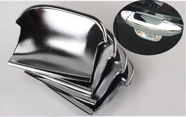 New Chrome Car Door Handle Cup Bowl  Cover Trim  For VW PASSAT B6 3C CC 2006 2007 2008 2009 2010 Free Drop Shipping