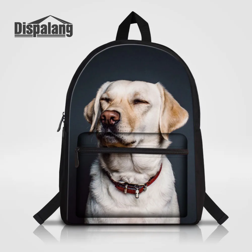 Dispalang Men Women Laptop Backpack Pet Dog Print School Bag Travel Shoulder Bag Kids Notebook Computer Bag Travel Rucksack