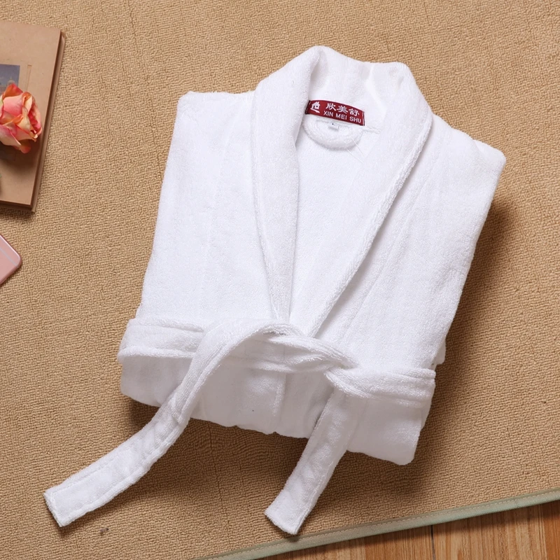 Men's Robe Winter  Thick Cotton Bathrobe Mens Warm Long Kimono Bath Robe Male Bathrobes Night Dressing Gown Home Clothes Autumn