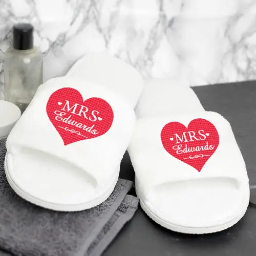 

Personalised Wedding Mr Mrs Bride Groom Slippers Novia Novio Hens Night Bachelorette Spa Slippers party favors gifts