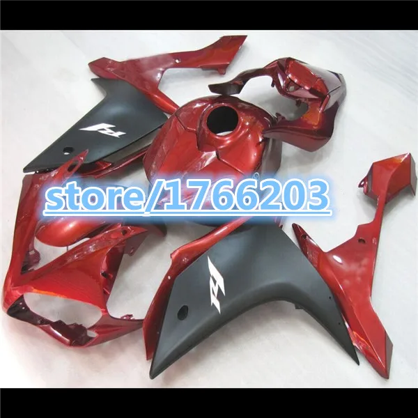 

Red black For YZFR1 YZF R1 07-08 YZF-R1 YZF1000 YZF 1000 07 08 Dark red black 2007 2008 Body Fairing Ning