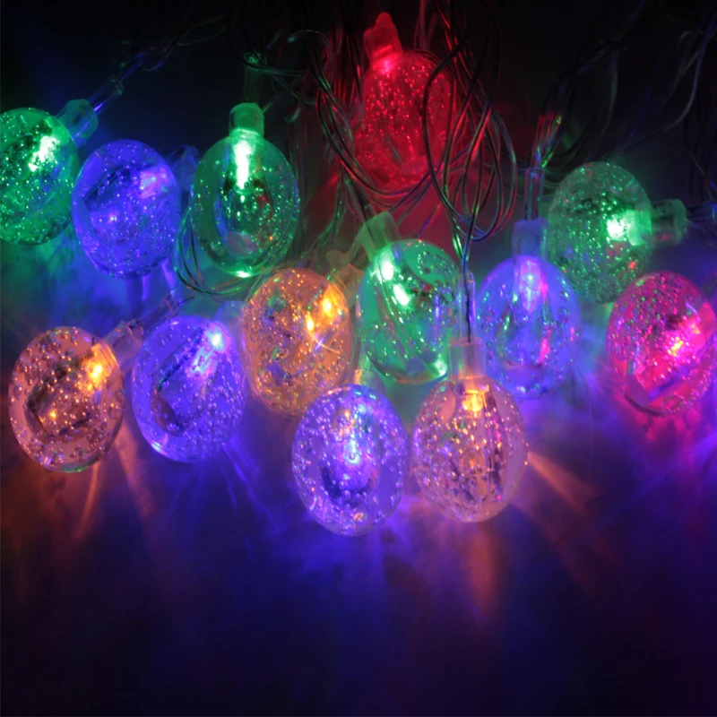 Guirnalda de luces led con bola de 20led, lámpara de decoración de vacaciones, Festival, Navidad, iluminación exterior, 5M, AC220V/110V