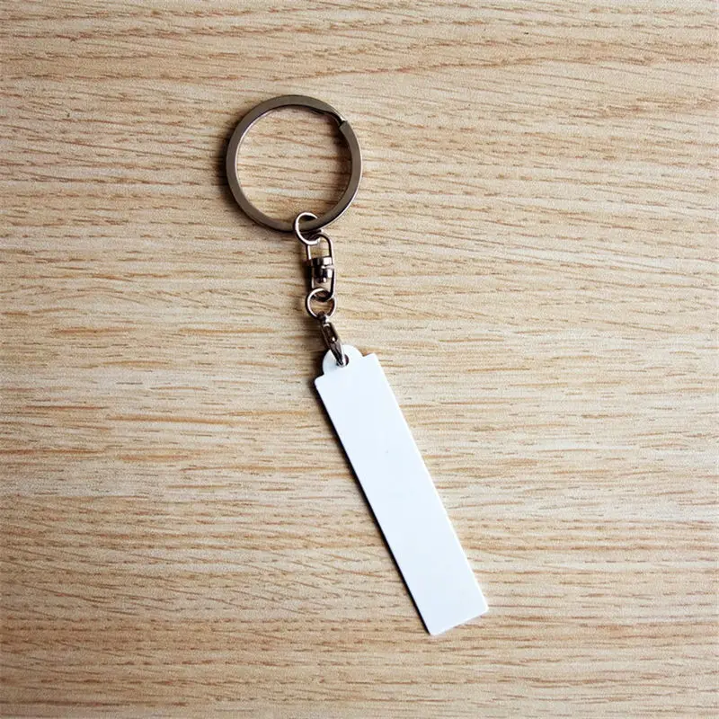 sublimation blank metal keychains hot transfer printing blank custom diy key ring consumables 12pieces/lot 2019 new  style