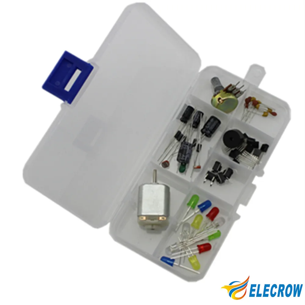 

Elecrow Common Component Kit for Arduino Starter Beginners with Plastic Box Including13 Components