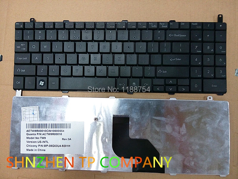 Teclado nuevo para la serie GATEWAY TW9, versión estadounidense, negro