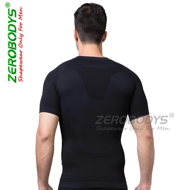 2023 Men Chest Shaper Bodybuilding Slimming Belly Abdomen Tummy Fat Burn Posture Corrector Compression Shirt Corset For Male