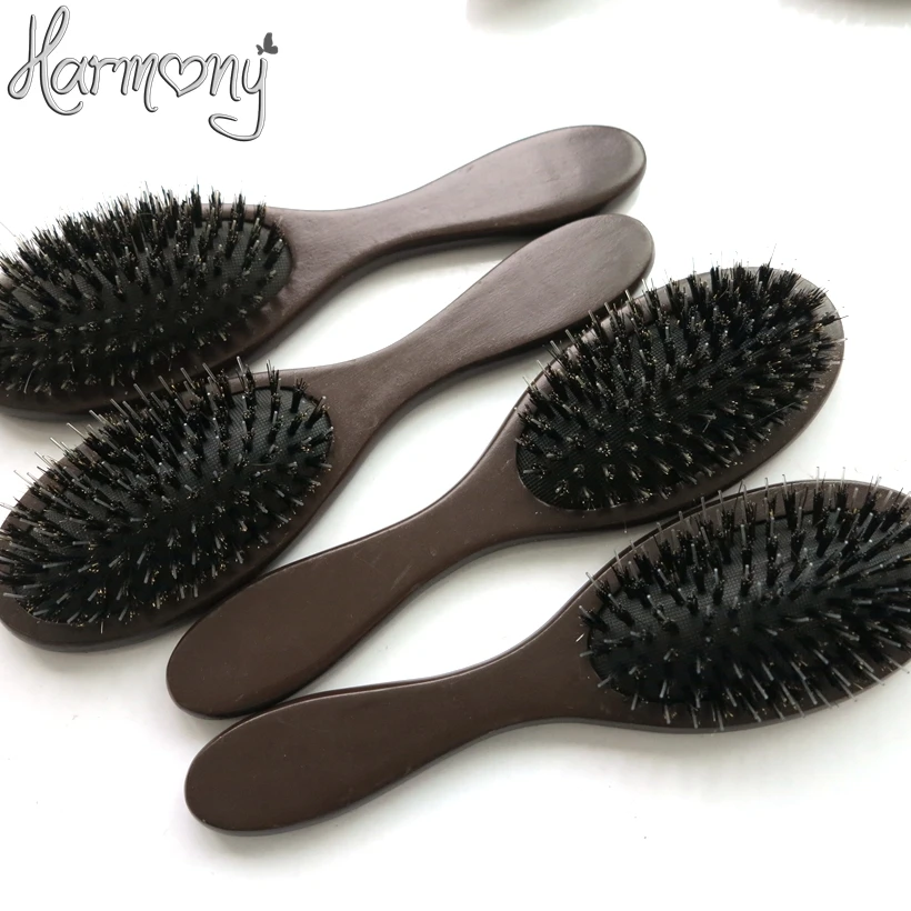 5pcs Professional Anti-Static Hair Brush Paddle Brush Comb escova de cabelo brosse a cheveux real wild boar bristle brush