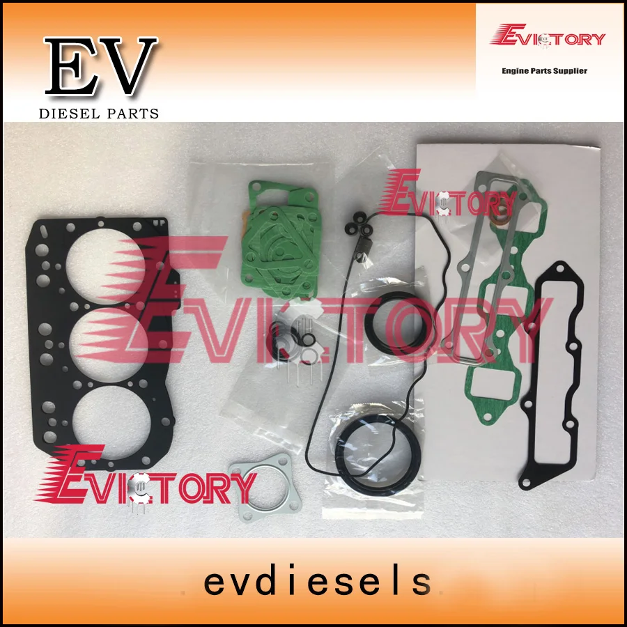 For Yanmar 3D82A 3TN82 3TN82E 3D82AE full engine gasket kit +  piston ring set  main bearing and con rod bearing