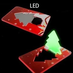 Creative pocket LED lamp Credit Card Size Night Light Bulbs Cute paper card flashlight Christmas gift toy for child