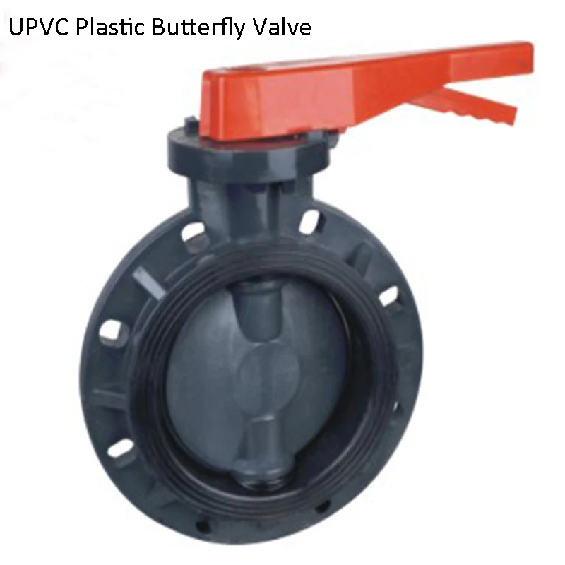 DN32 CPVC Plastic Butterfly Valve, Wafer Type, PVDF Butterfly Valve, UPVC Wafer Type Butterfly Valve for Corrosion Resistance