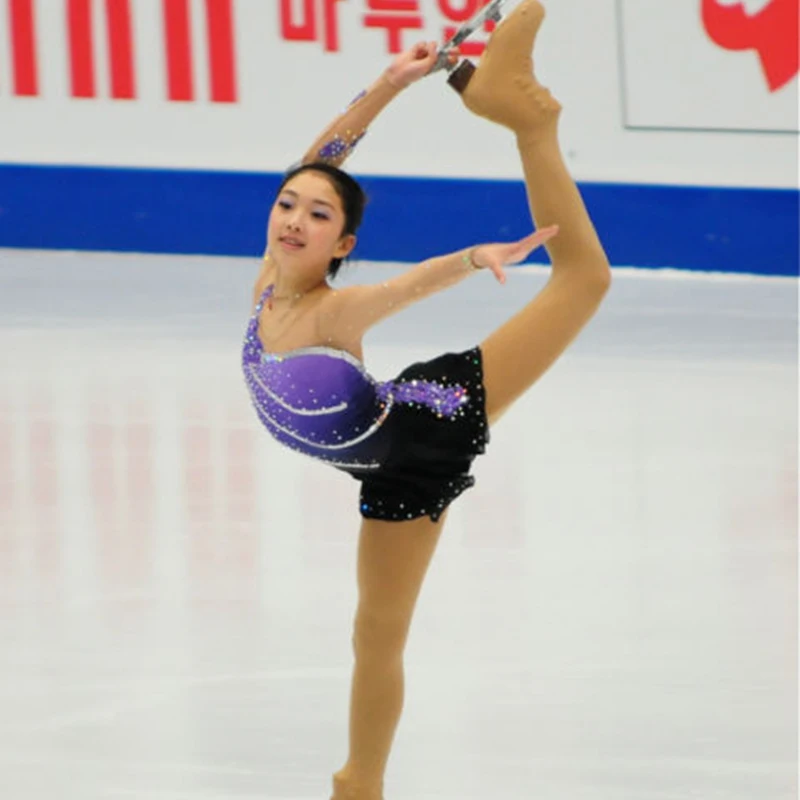 Customization Figure Skating Dresses Girls Spandex Material Ice Skating Dresses For Competition Good Elasticity Skating Dresses